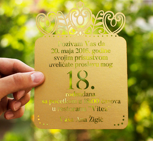 Pozivnica za 18. rodjendan